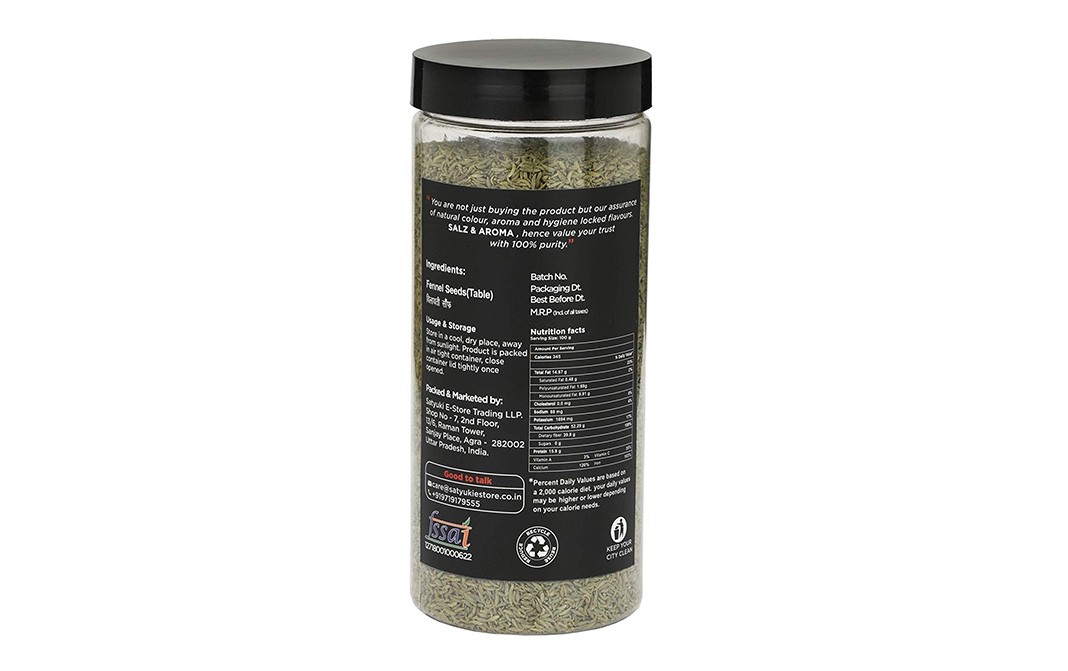 Salz & Aroma Fennel Seeds (Table)    Plastic Bottle  500 grams